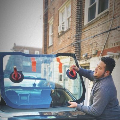 Back glass install on Instagram